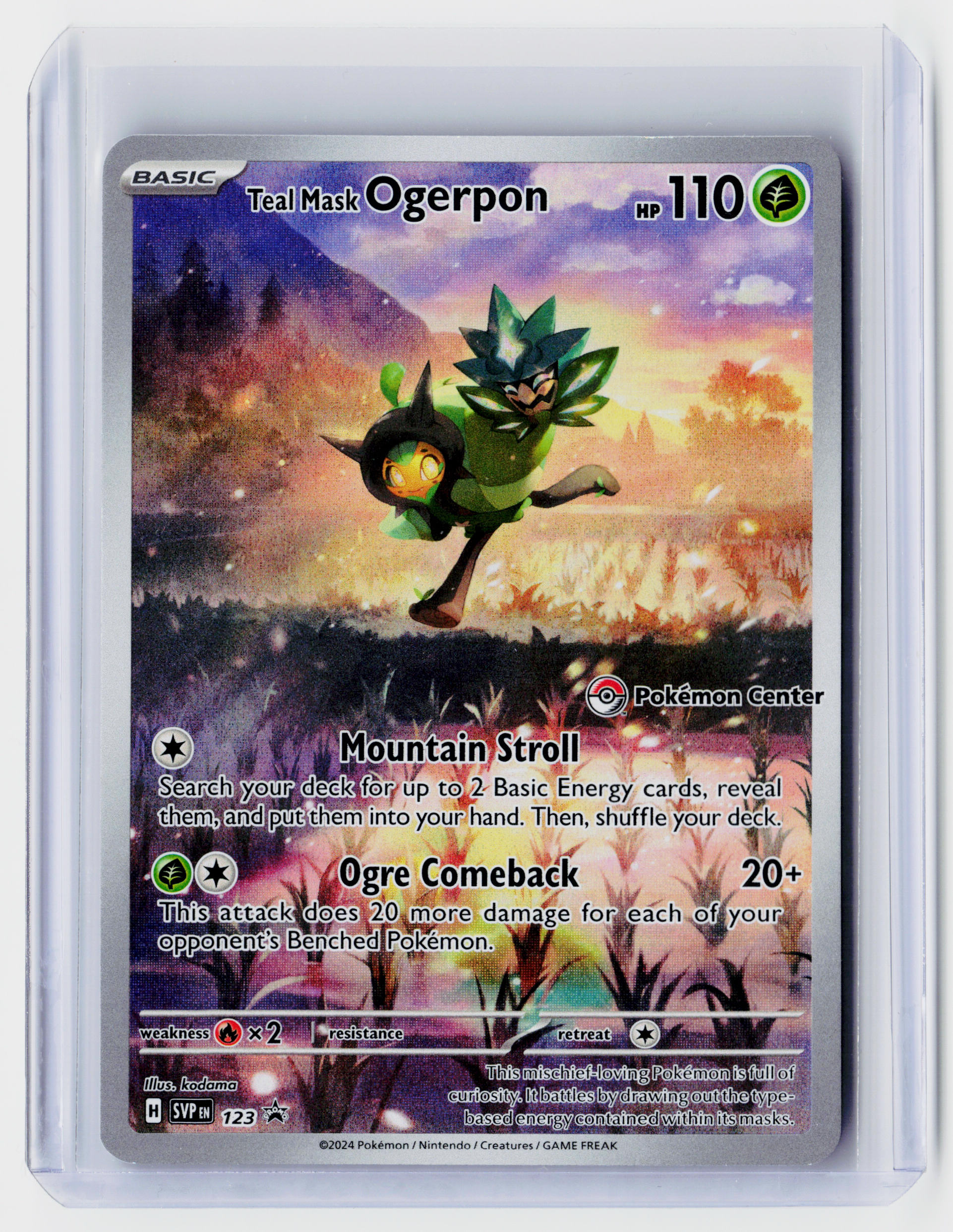 Scarlet & Violet Promo Cards Teal Mask Ogerpon (Pokémon Center Exclusive) Holo Black Star Promo #123