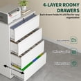 thumbnail image 3 of 4 Drawer Lateral File Cabinet with Lock, Steel Office Filing Cabinet, Heavy Duty Large Filing Storage Cabinet, Steel Wide File Cabinet for Legal/A4/F4, Require Assembly, White, 3 of 8