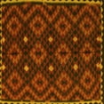 thumbnail image 1 of Ahgly Company Machine Washable Indoor Square Oriental Yellow Traditional Area Rugs, 7' Square, 1 of 4