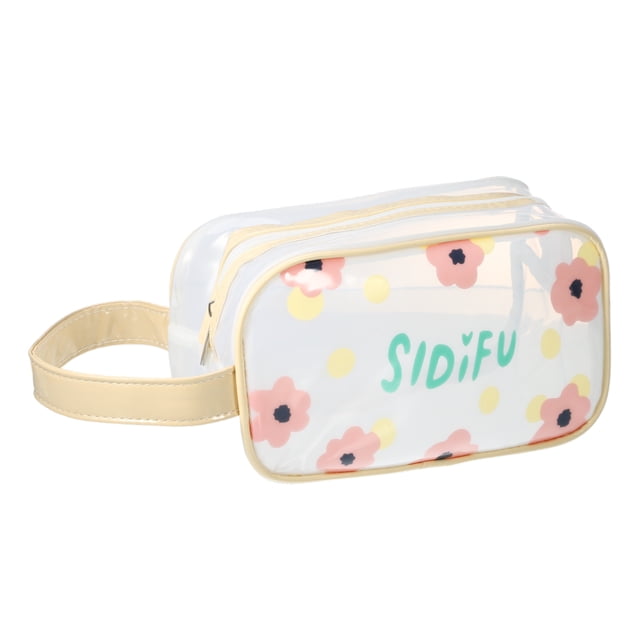 Bolsas de cosméticos duraderas para mujeres de Unique Bargains para vacaciones, camping, viajes y actividades al aire libre en color rosa