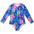 thumbnail image 1 of Traje de baño de una pieza de manga larga para niñas de Europa y Estados Unidos, traje de baño para niñas grandes con protección solar, traje de baño para playa para niños, 1 of 6