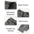 thumbnail image 6 of Happy Cherry Baggy Denim Pants Boy's Pull On Jeans Cute Star Kids Wide Leg Streetwear Elastic Waist Casual Loose Trousers with Pocket 11 Years, 6 of 7