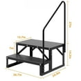 thumbnail image 2 of 2 Step RV Stairs, RV Steps with Handrail & Anti-Slip Panel - 660lb Capacity Portable Alloy Steel Ladder for Easy Access to RVs, Hot Tubs, and Travel Trailers, 2 of 8