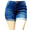 Dark Blue -Shorts, variant on Jack David 1826 Jeans/Wax Jeans Women's Plus Size Cuff Rolled Bermuda Shorts Curvy Denim