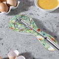 thumbnail image 6 of J.West Ceramic Spoon Rest Holder for Kitchen Counter & Stove Top with Floral Pattern Green, 6 of 8