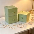 thumbnail image 4 of Desktop Storage Box with Drawer - Macaron Building Block Organizer for Cosmetics, Jewelry, Small Items | Space Saving Desk Accessory Organizer for Home, Vanity Tabletop | Plastic Storage Container, 4 of 7