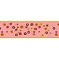 thumbnail image 5 of Dundee Deco's Peel and Stick Wallpaper Border - Floral Pink Yellow Red Flowers Wall Border Retro Design, 15 ft x 7 in, Self Adhesive, 5 of 6