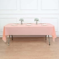 Efavormart 5 Pack Blush Rectangle Plastic Table Covers, 54"x108" PVC Waterproof Disposable Tablecloths