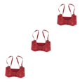 thumbnail image 3 of Decodeary Ceinture Large pour Femmes sous-Poitrine Cosplay Nœud Papillon Taille Haute Extensible Rouge Type cowboy B 3Set, 3 of 6
