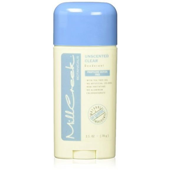 MillCreek Botanical Unscented Stick Deodorant, 2.5 Ounce