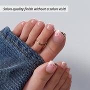BTArtbox Press On Toenails - Wild Bloomery, Square, Lamp-Curable,4-Week Wear, Easy-to-Apply, 30 Count All-in-One Kit