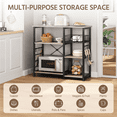 thumbnail image 6 of Alden Design Vintage Steel Storage Rack with Open Wood Shelves, 6 of 9