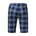 thumbnail image 5 of Pxiakgy mens shorts Male Summer Casual Slim Plaid Printed Shorts Zipper Fly Semi Elastic Waist Pocket Shorts Men Casual Shorts Navy Blue + XL, 5 of 8