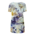 thumbnail image 5 of Womens Plus Size Tops,Womens Blouses,Women's Fashion Casual V-Neck Flower Loose Painting Short Sleeve T-Shirt Top Blouse Shirt, 5 of 5