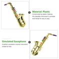 thumbnail image 4 of Saxophone Toy Musical Wind Instruments for Kids Metallic Silver Saxophone Children Preschool Musical Instrument with, 4 of 8