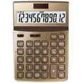 thumbnail image 1 of Multifunction Large Screen Calculator 12-bit Digital HD Display Protection Eye Solar Button Battery Double Insurance Financial Calculator Practical Gift (Color : Gold)-Gold, 1 of 1