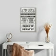 thumbnail image 2 of Elephant Stock Proper Bathroom Rules Wall Art - Vertical Multi Panel Canvas - Bathroom Wall Decor - Inspirational And Typography Multi Panel - Gray And White Decor - 14" x 23", 2 of 4