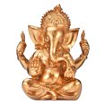 thumbnail image 1 of Estatua dorada de Ganesha 4 figuras de resina con forma de elefante hindú, 9,5 cm, 1 of 2