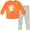 Orange / grey, variant on Peppa Pig Little Girls Pullover Crossover FleeceSweatshirt and Leggings Outfit Set Toddler to Little Kid