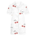 thumbnail image 5 of Qiopertar Liquidation à Moins de 5$ Blouse Décontractée Imprimée Col Rabattu Manches Courtes Mode Short Ensemble Pyjama Grandes Économies de Vacances!, 5 of 5