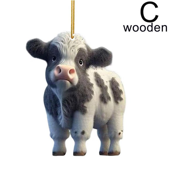 Cute Cartoon Cow Car Pendant Home Tree Decoration, NEW Ornaments Christmas Y7C3