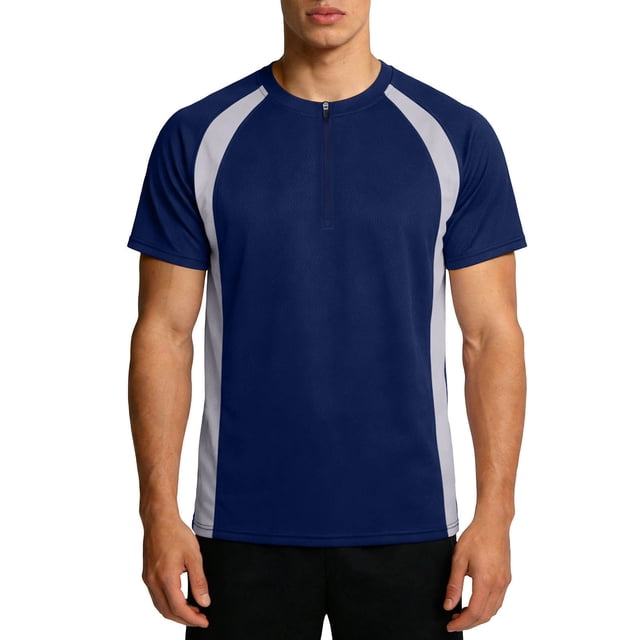 Short Sleeve T Shirt for Men Basketball Training Running Fitness Top Color Block Polyester