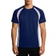 thumbnail image 2 of Ceisia Men's Athletic Short Sleeve T-shirt Color Block Round Neck Fitness Basketball Training Sport Tee Tops Blue M Gifts, 2 of 8