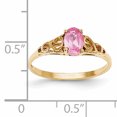 thumbnail image 2 of 14K Yellow Gold Madi K Synthetic Rose Zircon Ring, 2 of 2