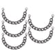 thumbnail image 2 of 5 uds cadena de hierro Metal hebilla de doble cabeza DIY funda de teléfono móvil accesorios de bolso hechos a mano (negro), 2 of 8