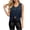 Navy, variant on Atkumj Western Vest Women Vintage Suede V Neck Fringe Hem Button Up Vests Fashion Casual Solid Color Cropped Women Vest Top for Everyday Western Look S