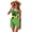 Green Palm Leaf Jamaican Flag, variant on Xixirimido Vibrant American Flag Print Girls One Piece Swimsuits Cutout Bathing Suit with Cover Up Skirt Quick Dry Beach Swimwear with Adjustable Strap, Size 13-14 Years
