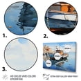 thumbnail image 3 of Designart "Reflective Moments at the Harbor Port VI" Nautical & Beach Floater Framed Wall Art Print, 3 of 7