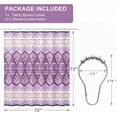 thumbnail image 2 of Shower Curtain, Purple Boho Cloth Shower Curtain Sets with 12 Shower Curtain Hooks, Colorful Floral Farmhouse Fabric Shower Curtain, Washable Cute Bathroom Shower Curtains, 72x72 Inches, 2 of 6