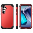 thumbnail image 3 of Decase for Samsung Galaxy S25 Phone Case,Shockproof Three Layer Heavy Duty Soft Silicone Rubber Bumper+Hard Plastic Hybrid Protective Case for Samsung Galaxy S25,Red, 3 of 7