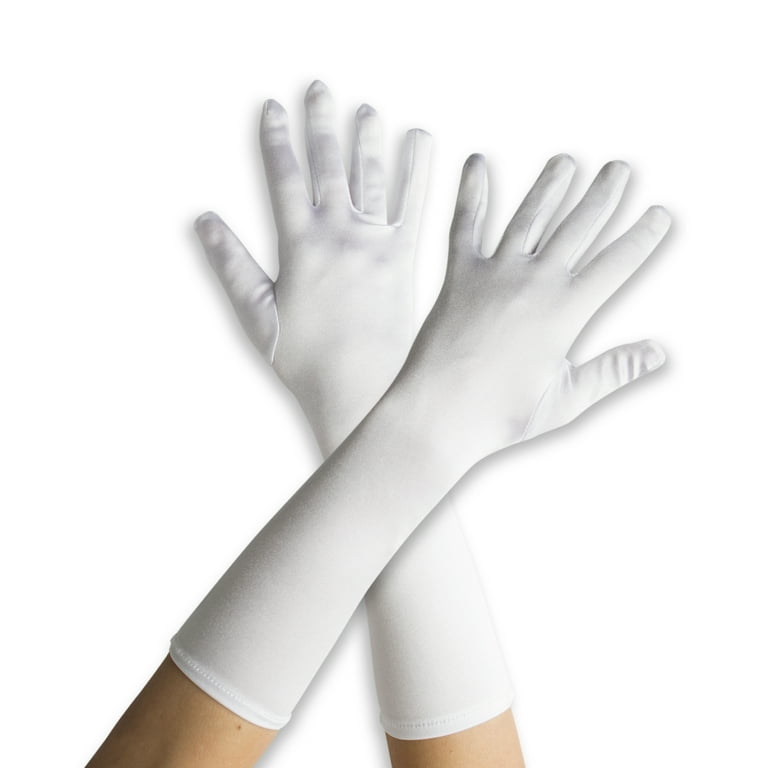 Way To Celebrate White Long Gloves