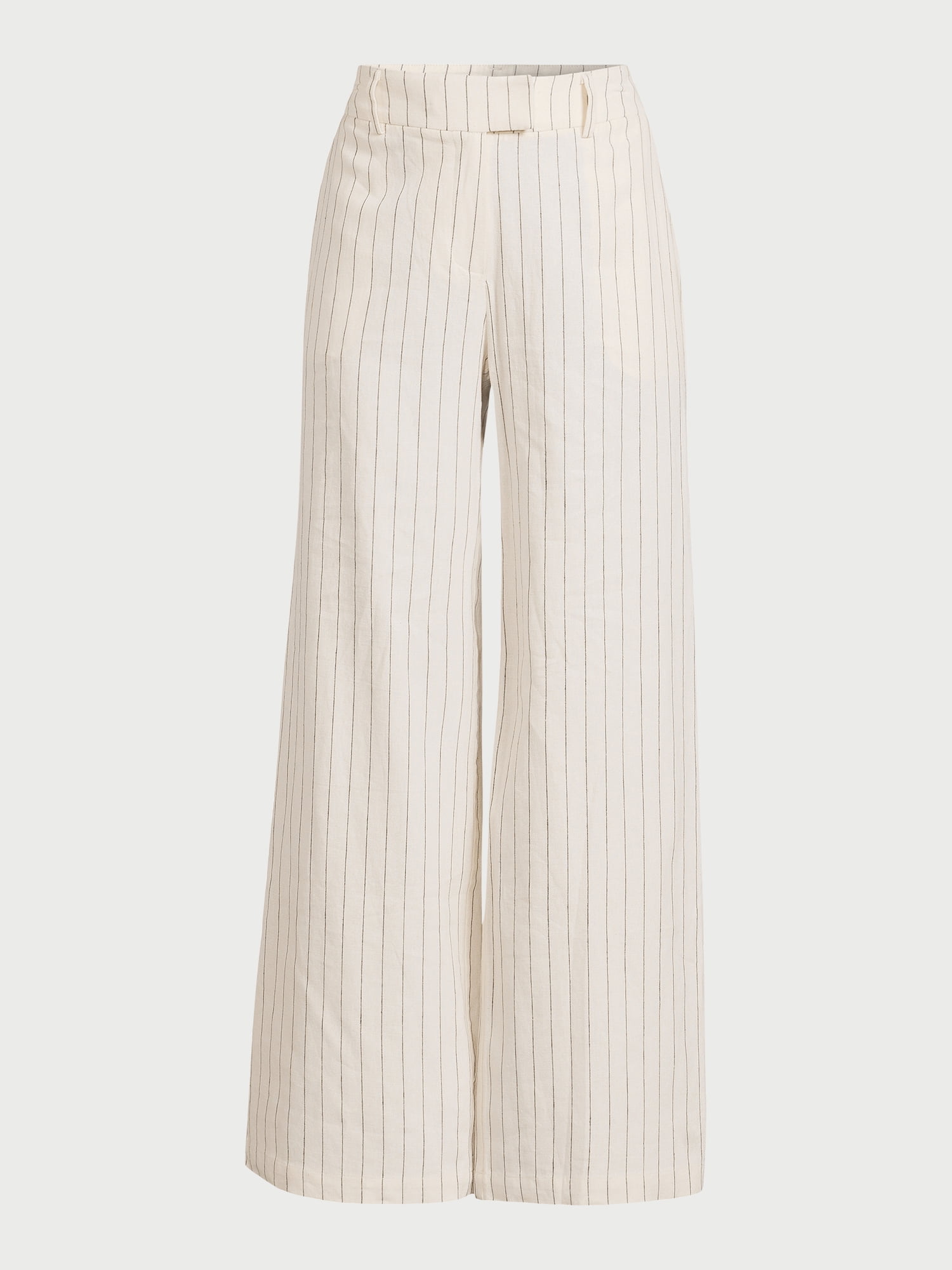 Scoop Women's and Women’s Plus Linen Blend Tailored Wide Leg Pants, Sizes 0-26W