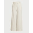 thumbnail image 5 of Scoop Women's and Women’s Plus Linen Blend Tailored Wide Leg Pants, Sizes 0-26W, 5 of 5