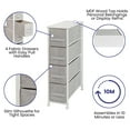 thumbnail image 3 of Flash Furniture Harris 4-Drawer Dresser Storage Tower with Wood Top, White, 3 of 11