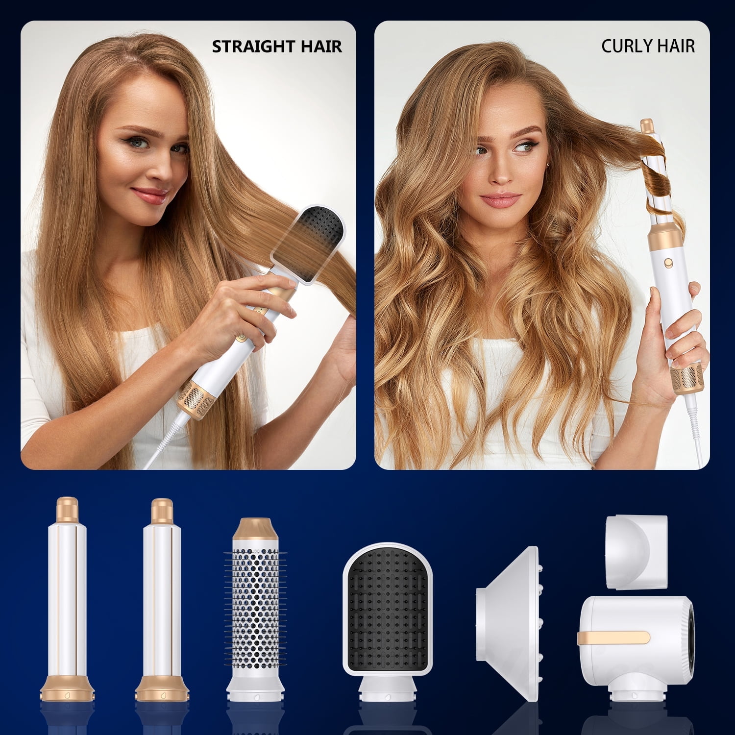 Hair Dryer 7-in-1 Hair Styler Tools Complete Set Salon Brushless Motor 110000rpm Professional Blower Dryerr With Comb