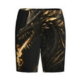 thumbnail image 6 of Daiia Black And Gold Fire Dragon Mens Woven Stretch Pajama Short,Short Pajama Pants-3X-Large, 6 of 7