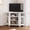 White, variant on May in Color Corner TV Stands for TVs up to 55'', Media Console Table with Adjustable Shelves, Wood Modern Entertainment Center for Living Room Bedroom, White