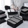 thumbnail image 4 of Organizadores para Maletas, Set Cubos Organizadores de Embalaje de Viaje, Bolsas de Almacenaje de Equipaje, Bolsas Organizadoras de Ropa, Packing Cubes Accesorios de Viaje (Black), 4 of 4