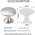 thumbnail image 2 of Goldenwarm 10 Pack Round Cabinet Knobs Satin Brushed Nickel Drawer Knobs Traditional Solid Cabinet Hardware, 2 of 7