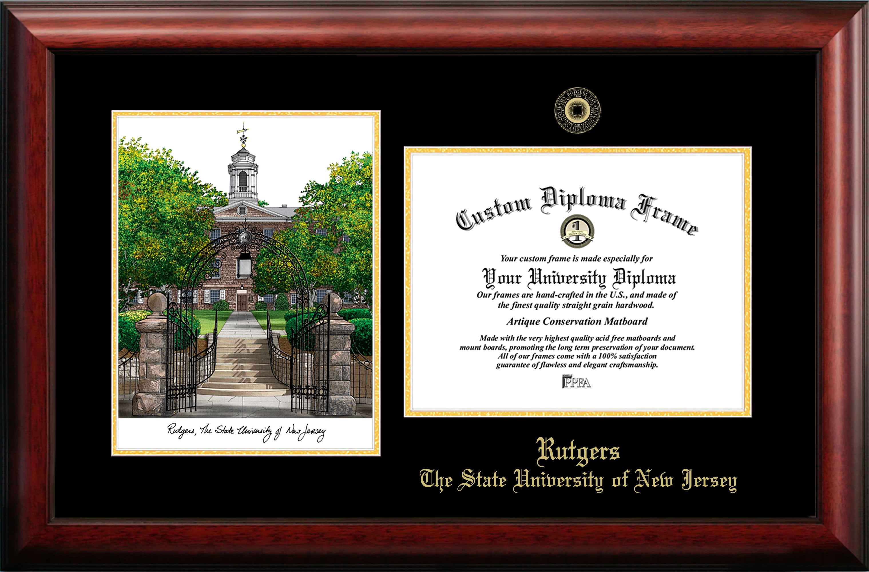 Rutgers University, The State University of New Jersey, 8.5" x 11" Gold