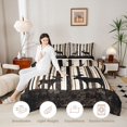 thumbnail image 3 of Manfei Woodland Deer Full Size Comforter Sets,Tall Pine Bedding Comforter Set,Brown,Black Reversible,3pcs,1 Comforter and 2 Pillowcases, 3 of 7