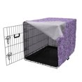 thumbnail image 3 of Mauve Dog Crate Cover, Abstract Geometrical Linked Circles in Many Sizes Fractal Diameter Rings Print, Easy to Use Pet Kennel Cover for Medium Large Dogs, 35" x 23" x 27", Violet White, by Ambesonne, 3 of 6