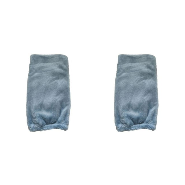 Decodeary Warm In Plush Over Knee Socks For Toasty Winter Days Comfortable Acrylic Fibers light blue 2Set