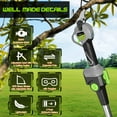 thumbnail image 4 of Vipuse Brushless 2-in-1 Cordless Pole Pruning Shear with 2 Batteries and Fast Charger, Electric Pruner Reaches Up To 16ft(1.2 Inch Cutting Diameter), 4 of 8