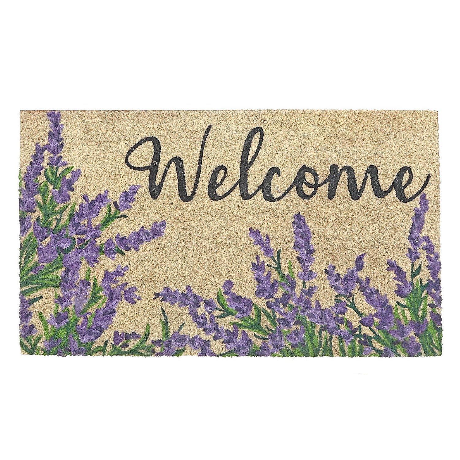 IH Casa Decor Natural Fibers Door Mat Lavender Welcome