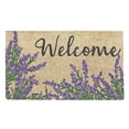 thumbnail image 1 of IH Casa Decor Natural Fibers Door Mat Lavender Welcome, 1 of 3